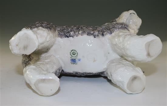 A Royal Copenhagen figure of an Old English sheep dog, height 8.2in.